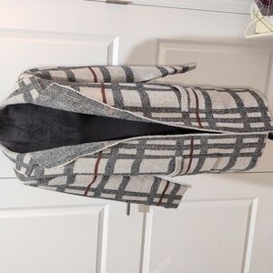 Monteau Long Sweater Plaid